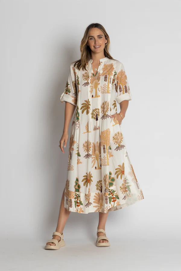 LulaLife Amrita Midi Dress White