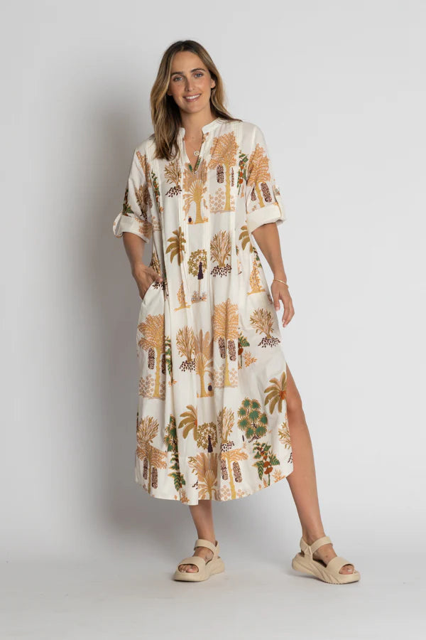 LulaLife Amrita Midi Dress White