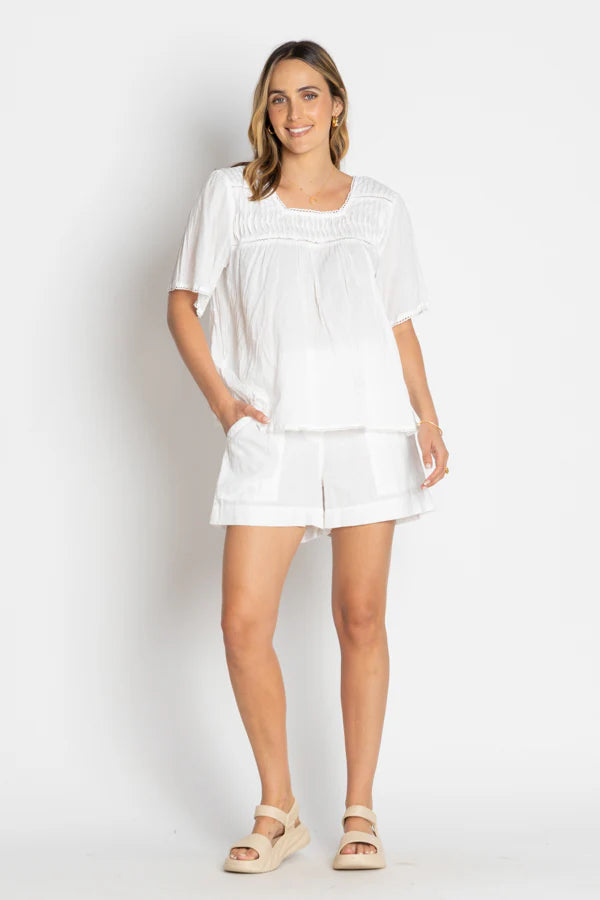 Beach Shorts in White