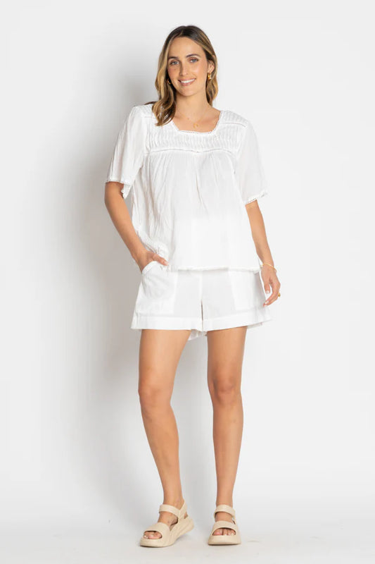 Beach Shorts in White