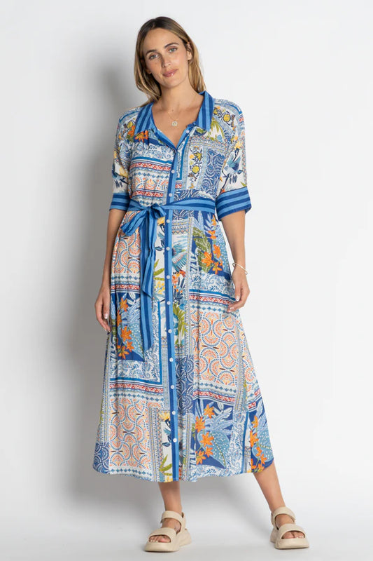 Velora Midi Dress in Ocean