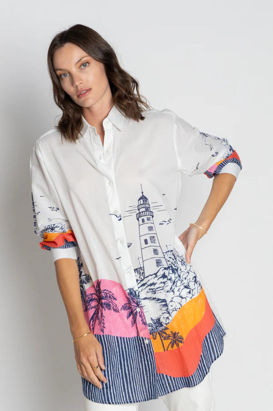 Byron Lighthouse Print Shirt