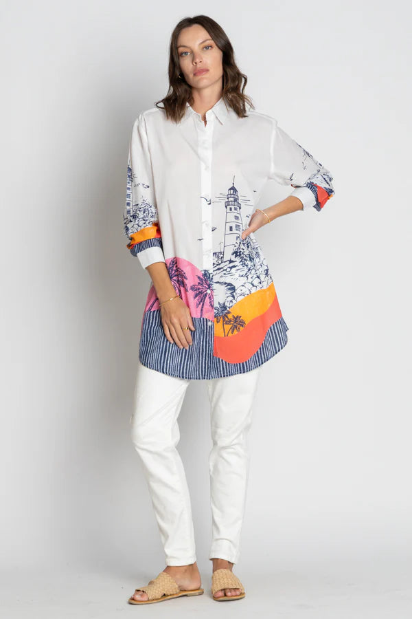 Byron Lighthouse Print Shirt
