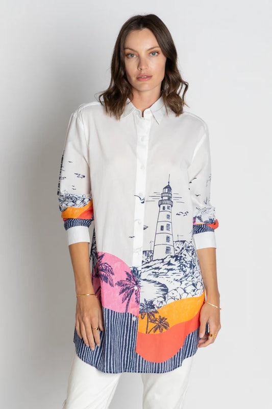 Byron Lighthouse Print Shirt