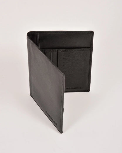 Lyon RFID Passport Leather Wallet in Navy