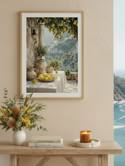 Masa View Art Print in Natural Box Frame