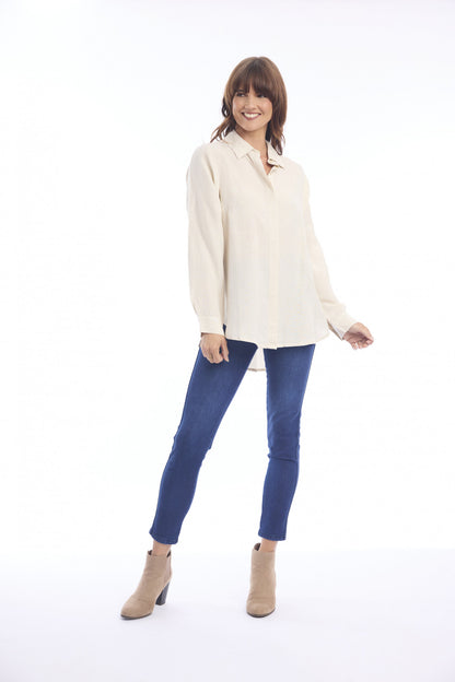Linen shirt in Natural
