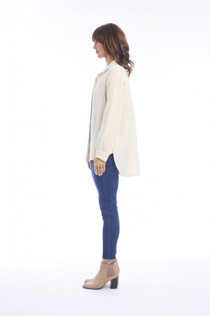 Linen shirt in Natural