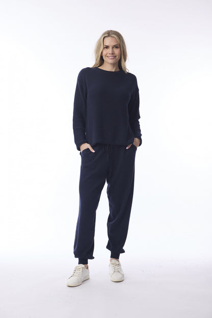 Knit Jogger Pants in Essentials Colours - Navy, Denim & Natural
