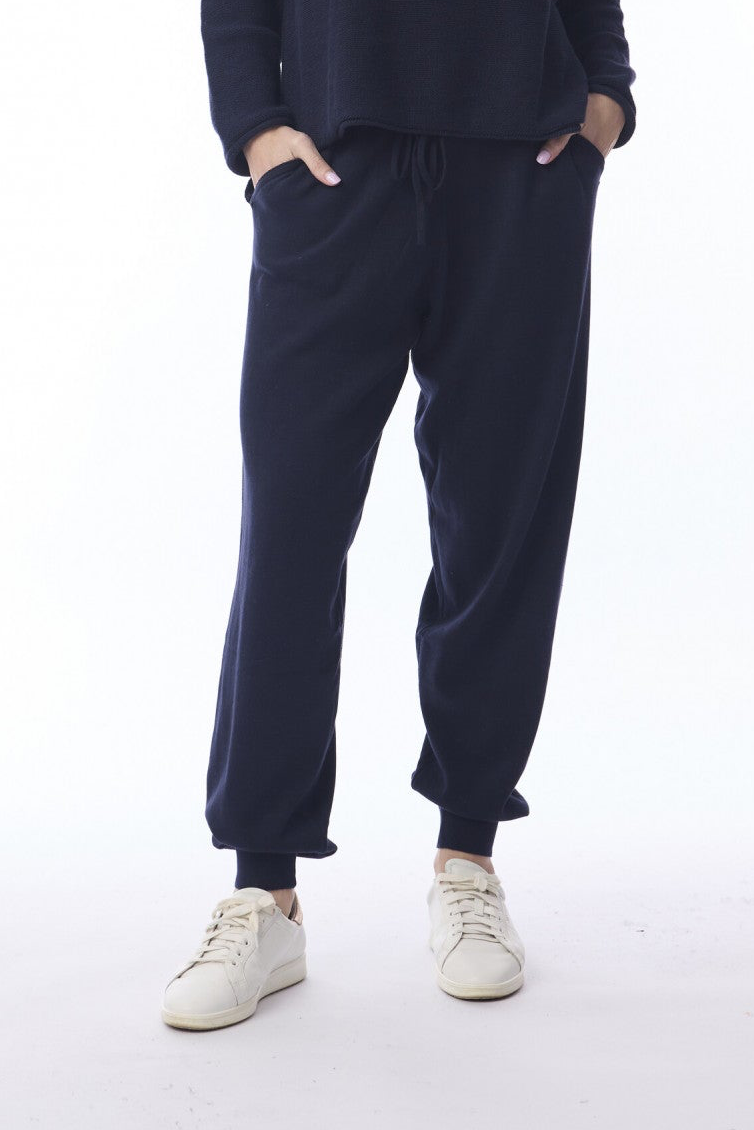 Knit Jogger Pants in Essentials Colours - Navy, Denim & Natural