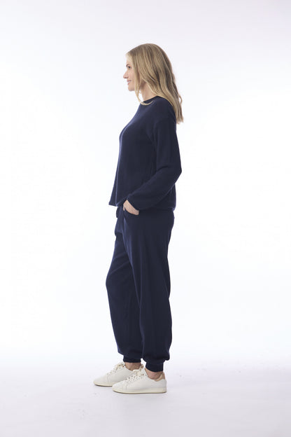 Knit Jogger Pants in Essentials Colours - Navy, Denim & Natural