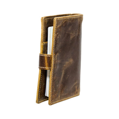 Brown Leather Luggage Tags & Voyager Passport Set