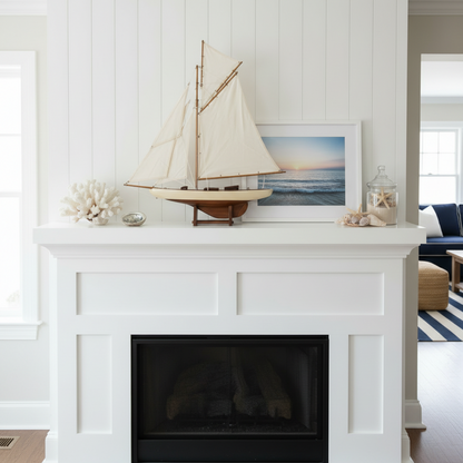 42cm Columbia Wooden Yacht Replica