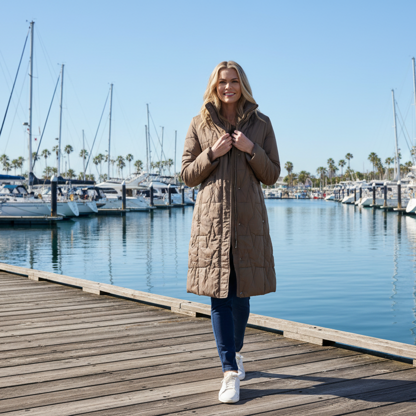 Puffer Coat in Mud