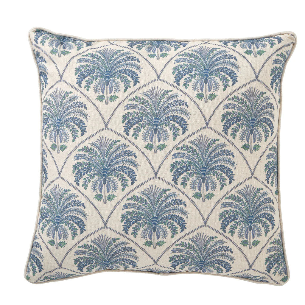 Saffron Azul Palm Cushion 50x50