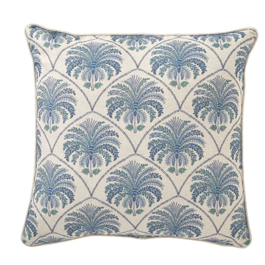 Saffron Azul Palm Cushion 50x50