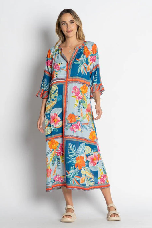 Serilda Midi Dress in Ocean