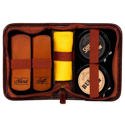 Charcoal Canvas Shoe Shine Set