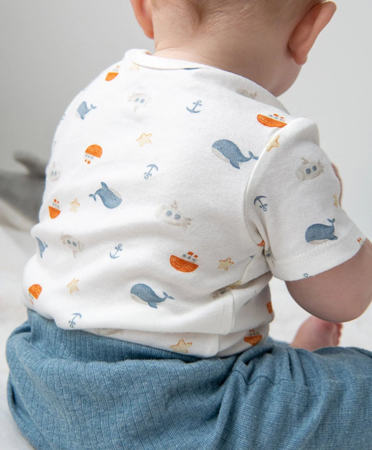 Short Sleeve Body Suit - Sea - 000 to 0