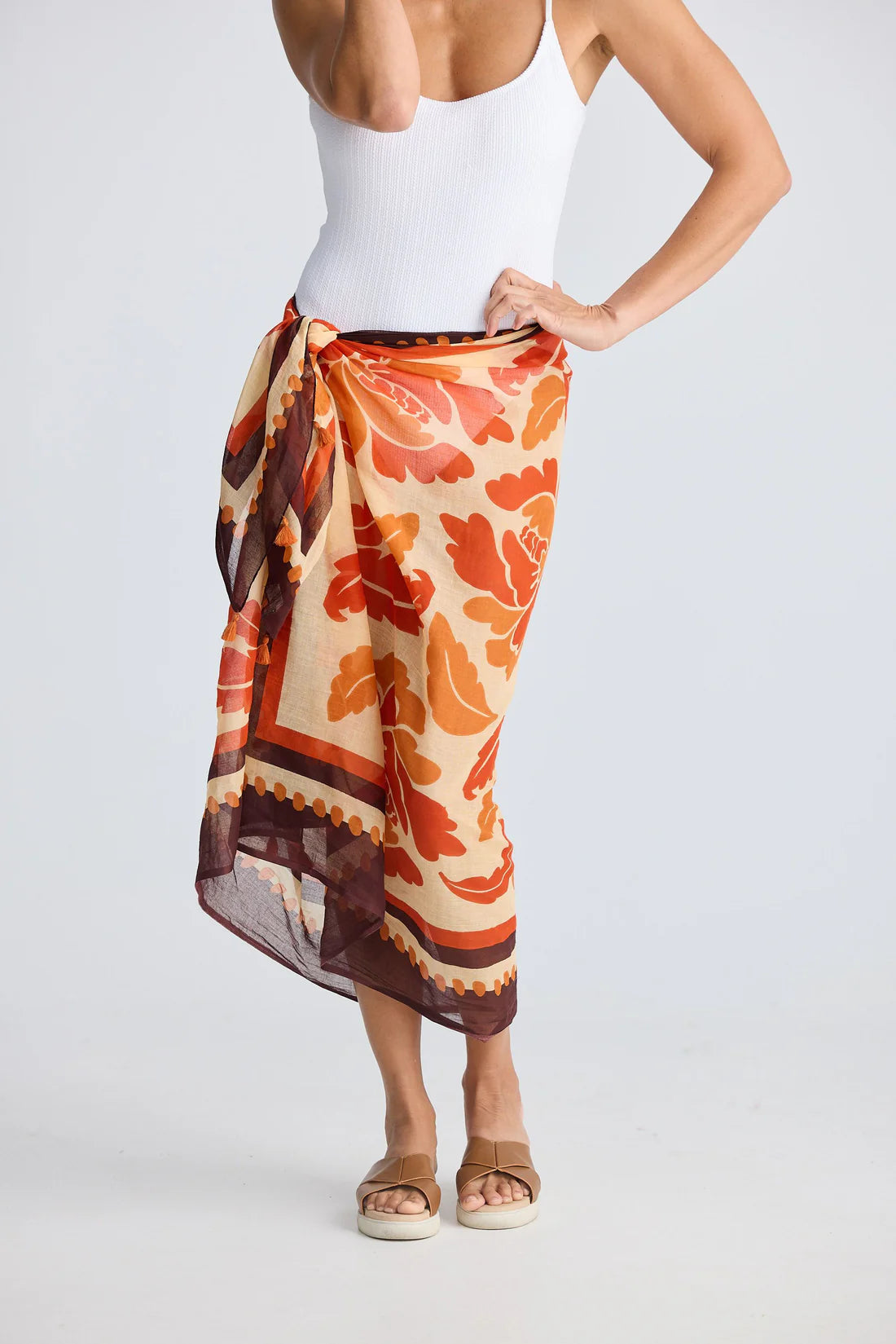 Stella Sarong Scarf in Tuscan Palm
