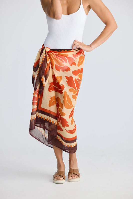 Stella Sarong Scarf in Tuscan Palm