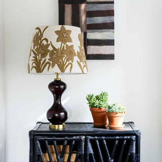 Narcissus Linen Tapered Shade in Butternut