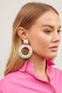 Tropez Earrings - Pink + Green