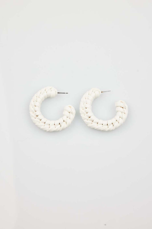 Lorena Earrings in white