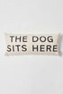 'The Dog Sits Here' Lumbar Cushion in Natural