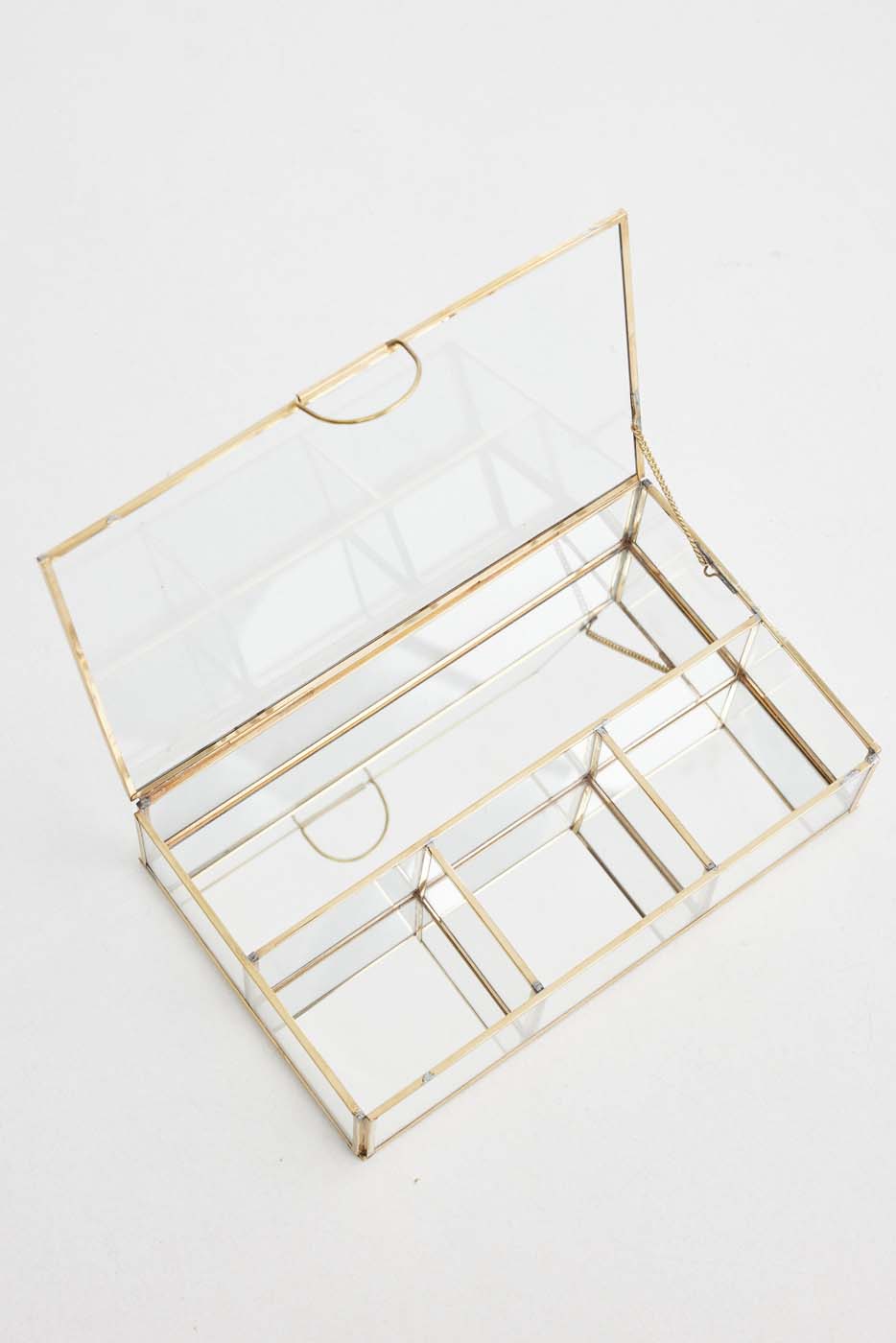 Jewellery Compartment Box in Glass