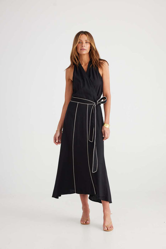 Ari Dress in Black + White