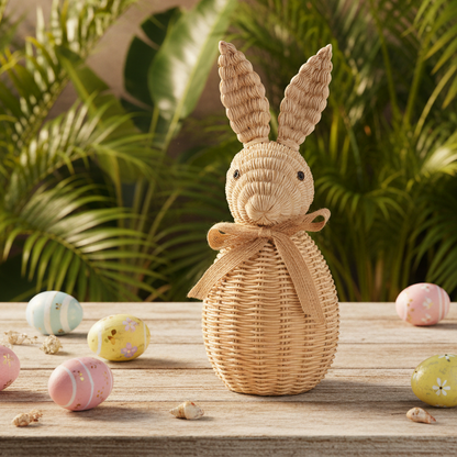 Easter Woven Rabbits with Bow