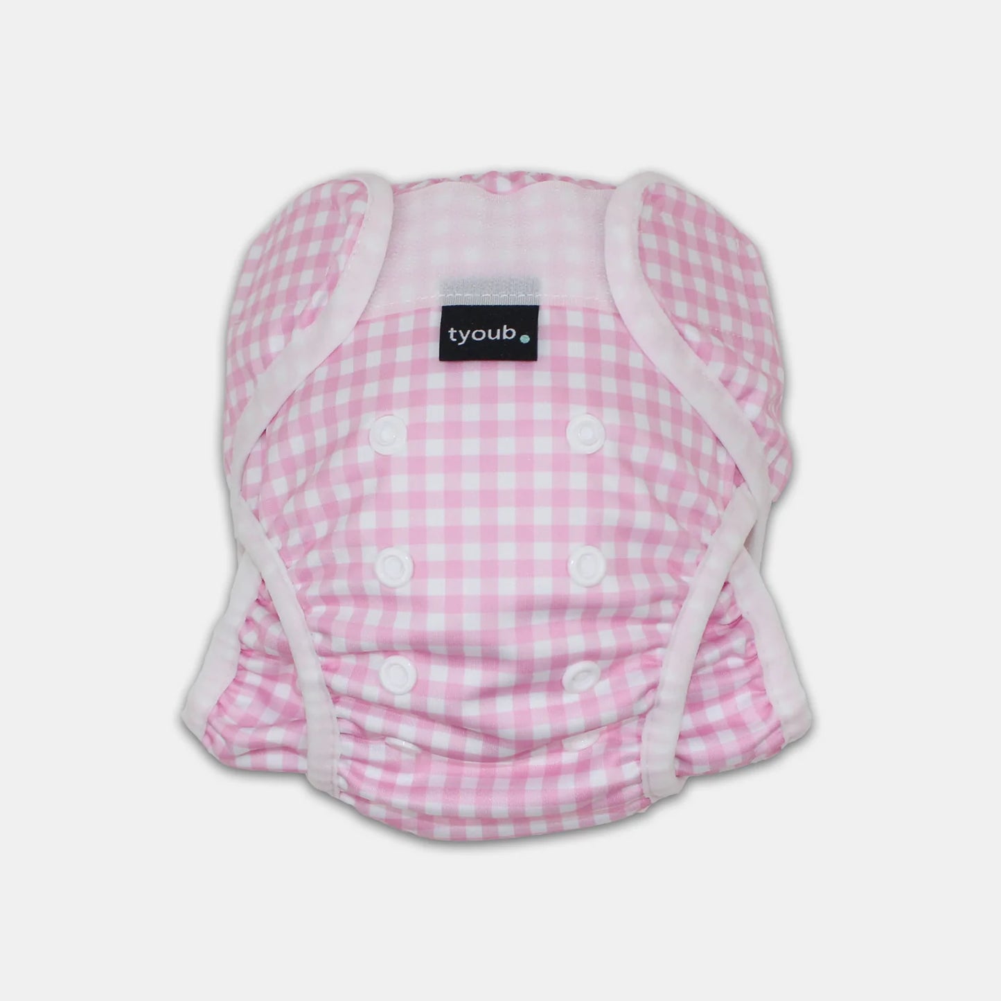 Tyoub Pink Check Swim Nappy