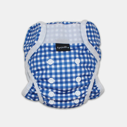 Tyoub Blue Check Swim Nappy