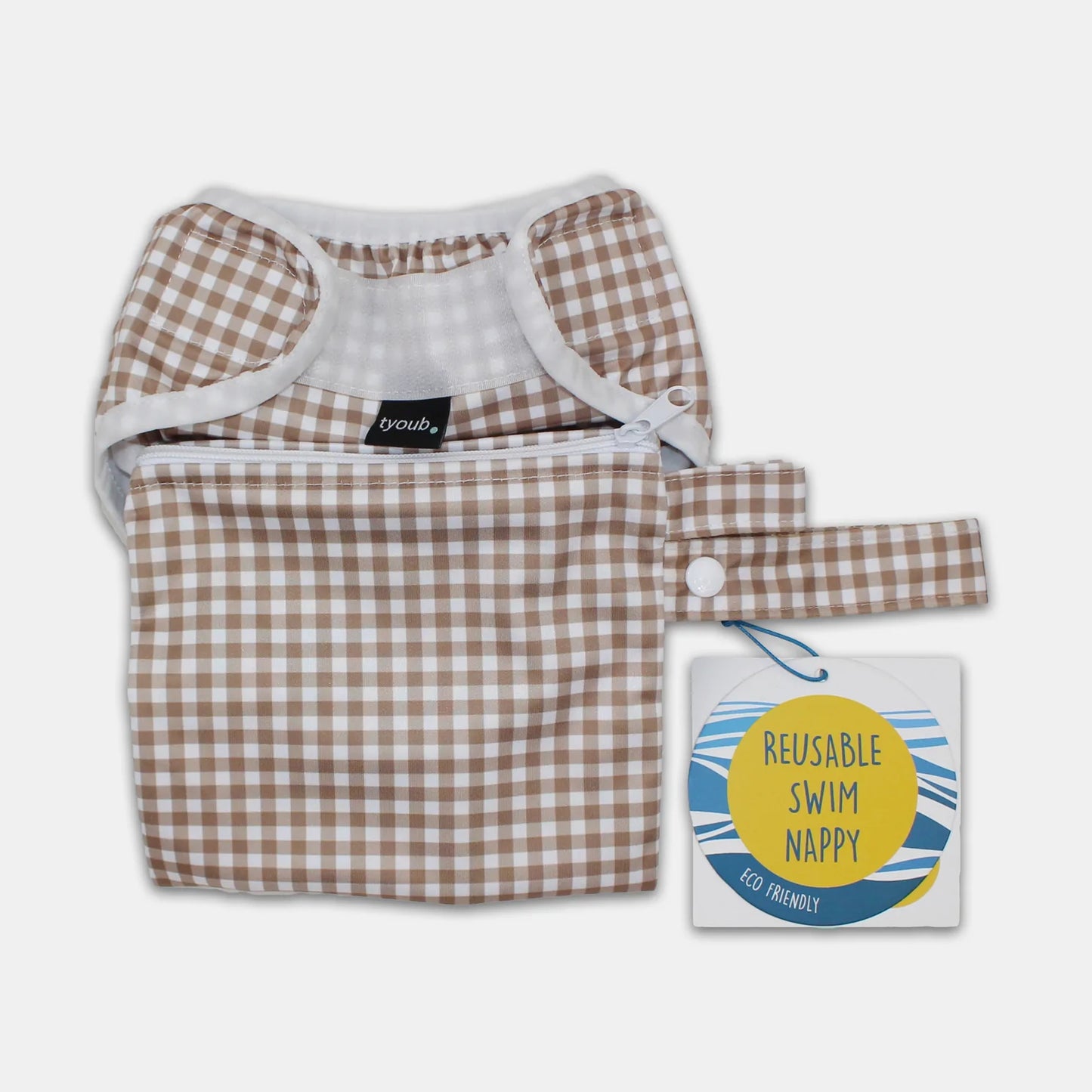 Tyoub Fawn Check Swim Nappy