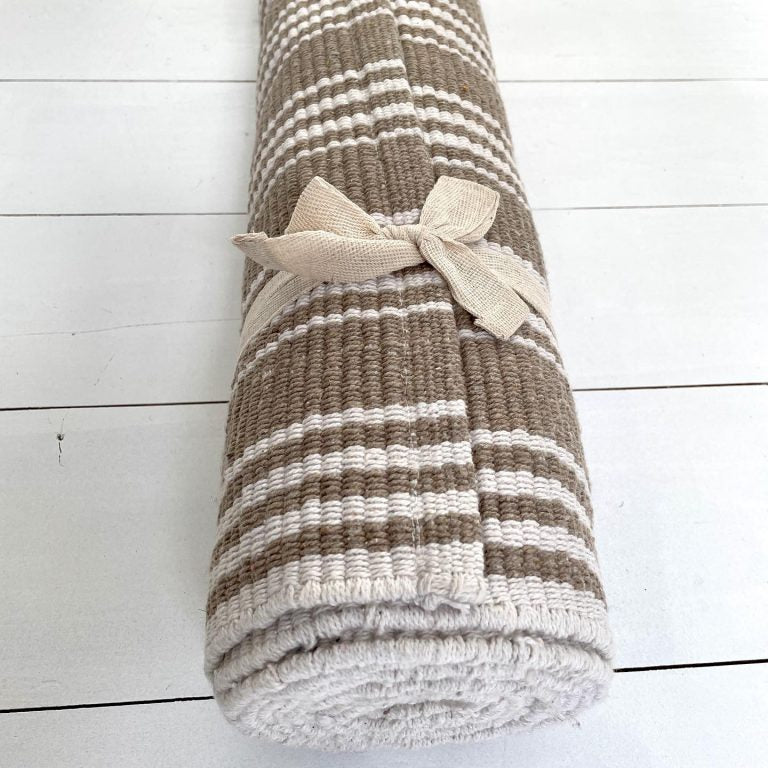 Armani Beige Recycled Cotton Floor Rug
