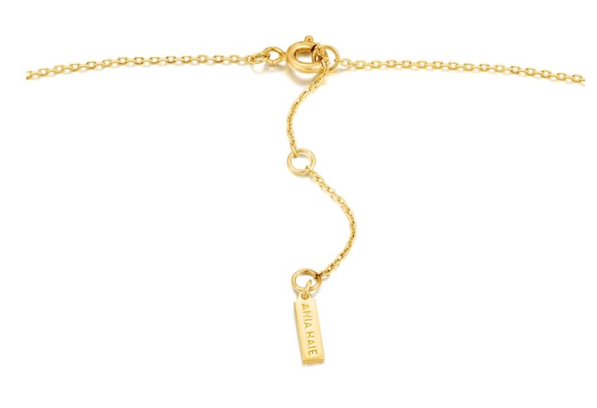 Sage Enamel Emblem Gold Necklace