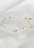 Petals Sterling Silver Bracelet With Pink Pearl