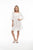 Frill Sleeve Linen Dress- White