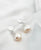 Petals Sterling Silver Flat Earring With Large White Pearl Drop