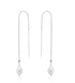 Silver Pearl Threader Earrings