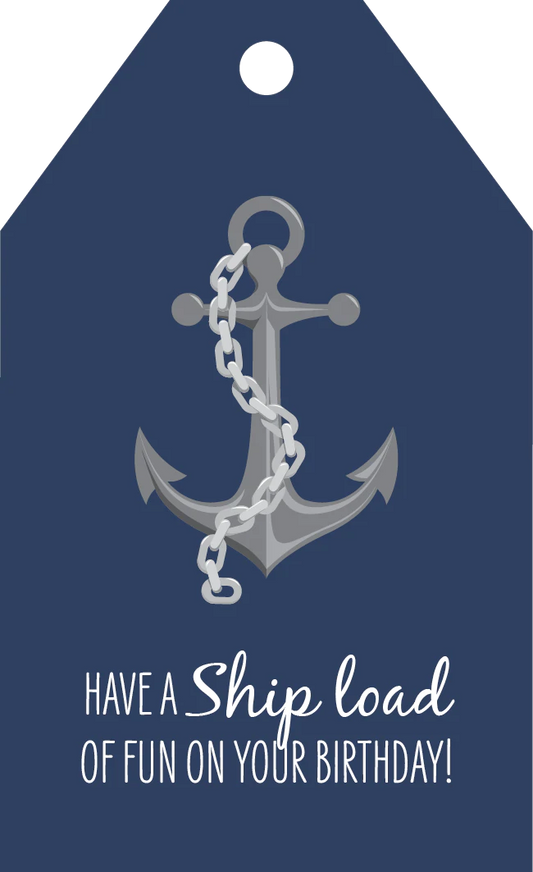 Birthday Tag - Anchor and Chain