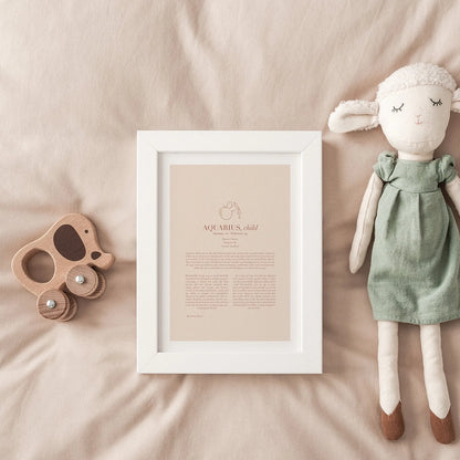 Zodiac Print Child with or without frame