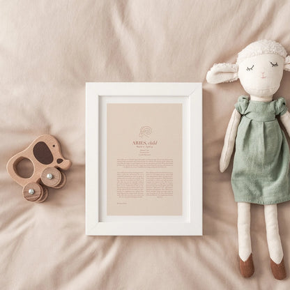 Zodiac Print Child with or without frame