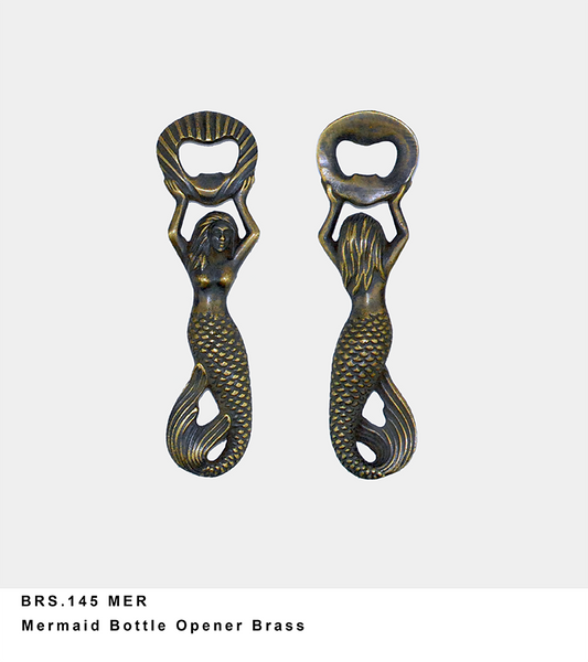 Siren Mermaid Bottle Opener- Antique Brass