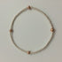 Sterling Silver bracelet with Rose gold beads