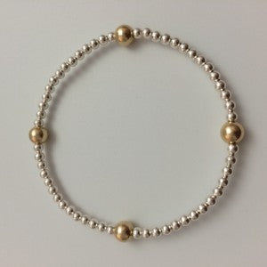 Gold-filled bracelet with balls.