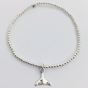 Silver Bracelet with whale tail