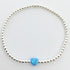 Sterling Silver Bracelet with blue Opalite heart