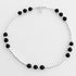 Sterling Silver Bracelet with Black Beads